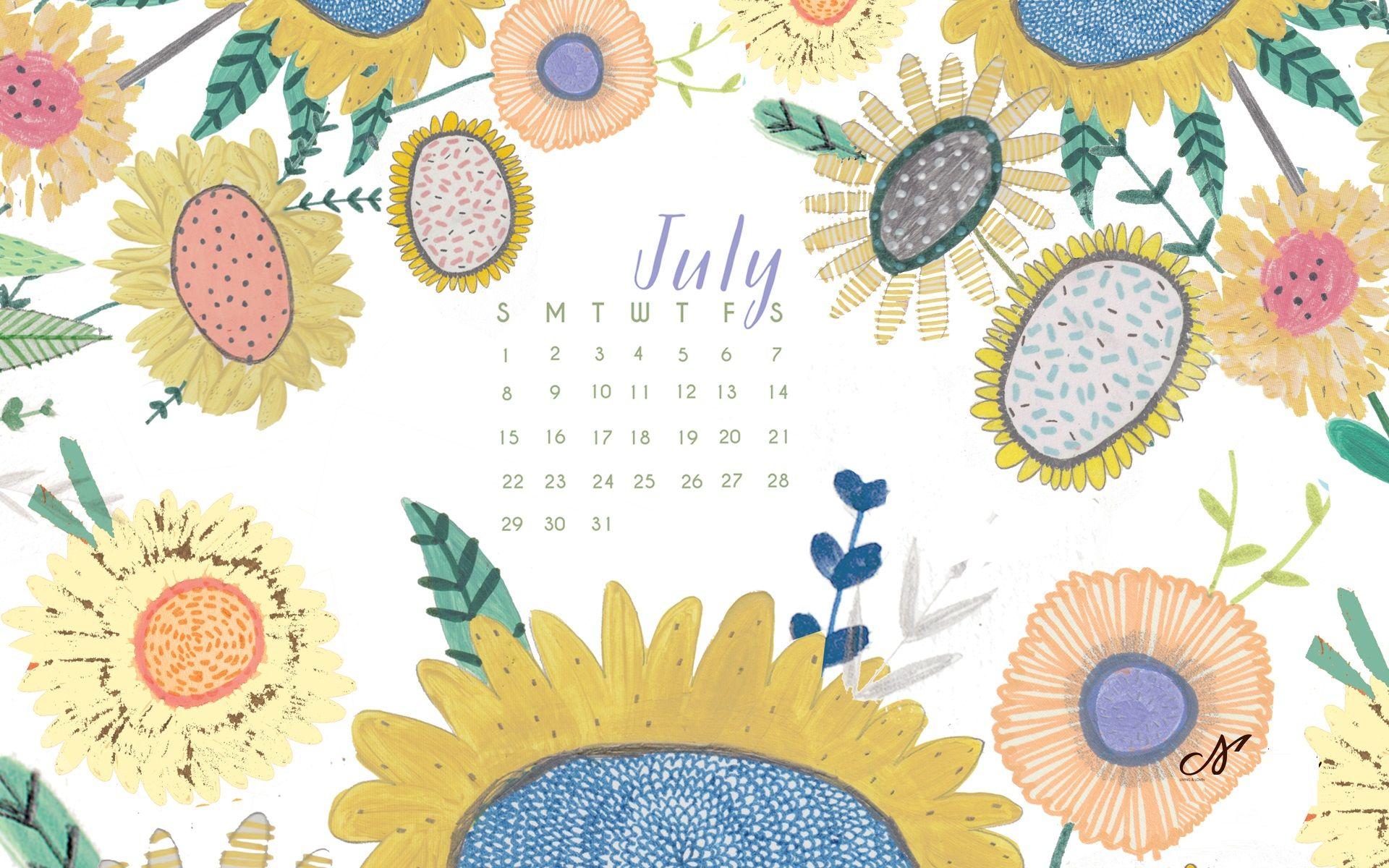 July 2018 Calendar Wallpaper