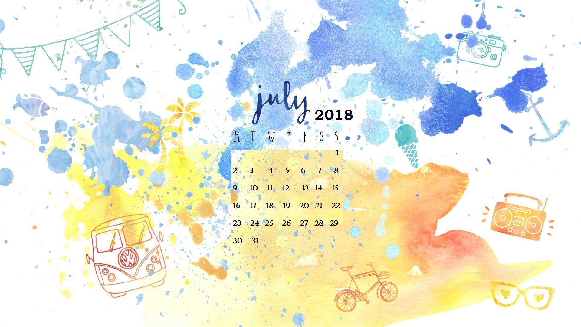 July 2018 Calendar Wallpaper Free Download. MaxCalendars