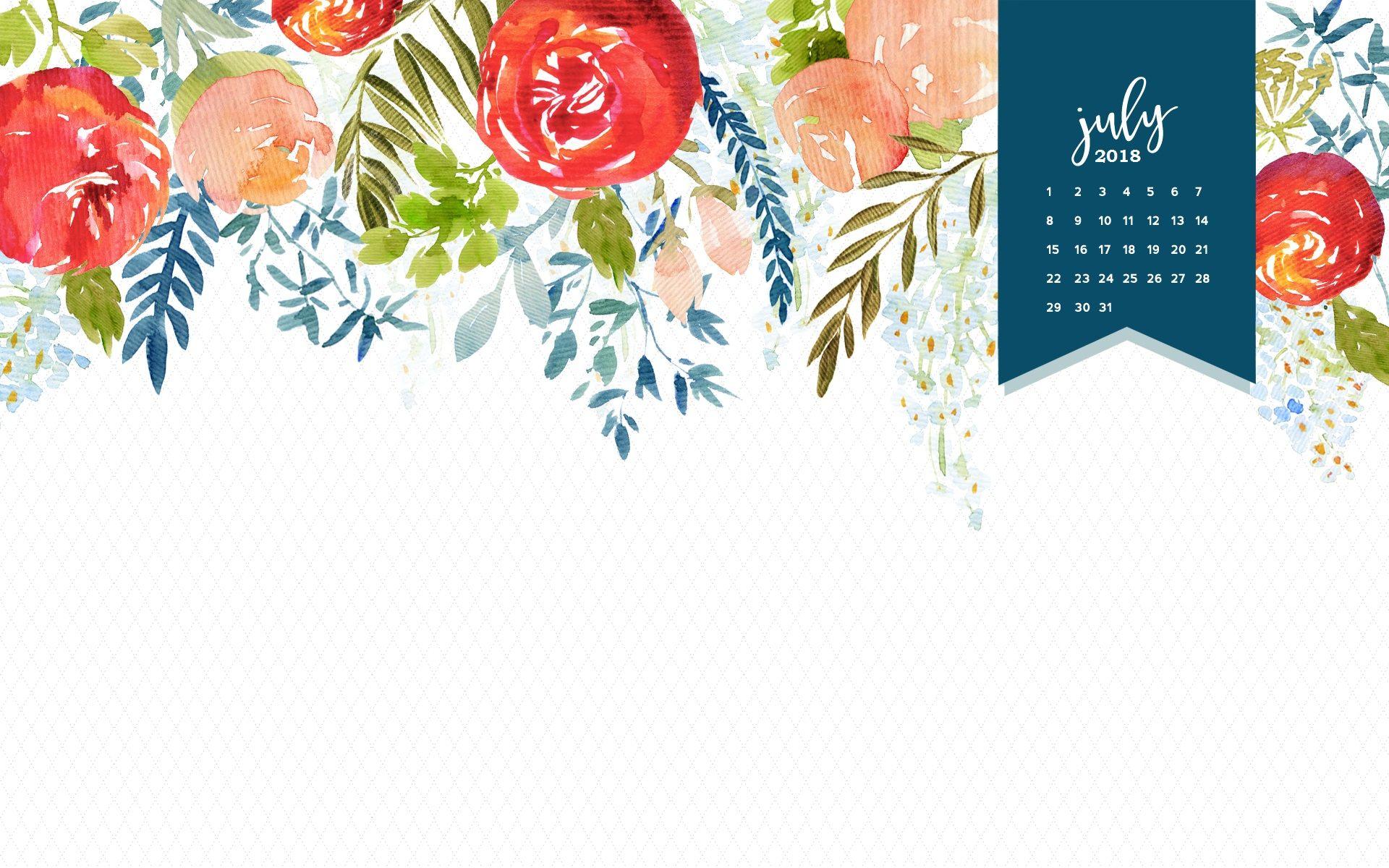 July 2018 Desktop Calendar