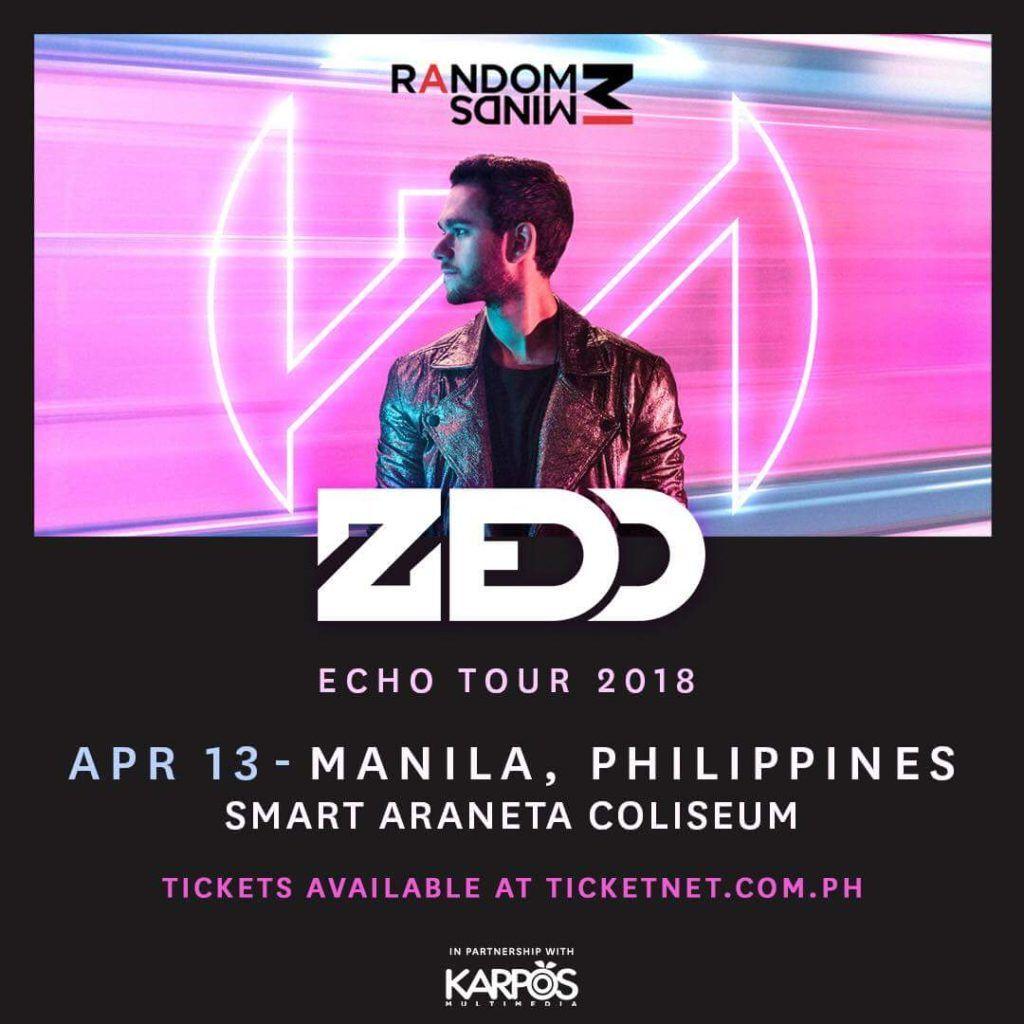 Zedd returns to Manila on April 13, 2018