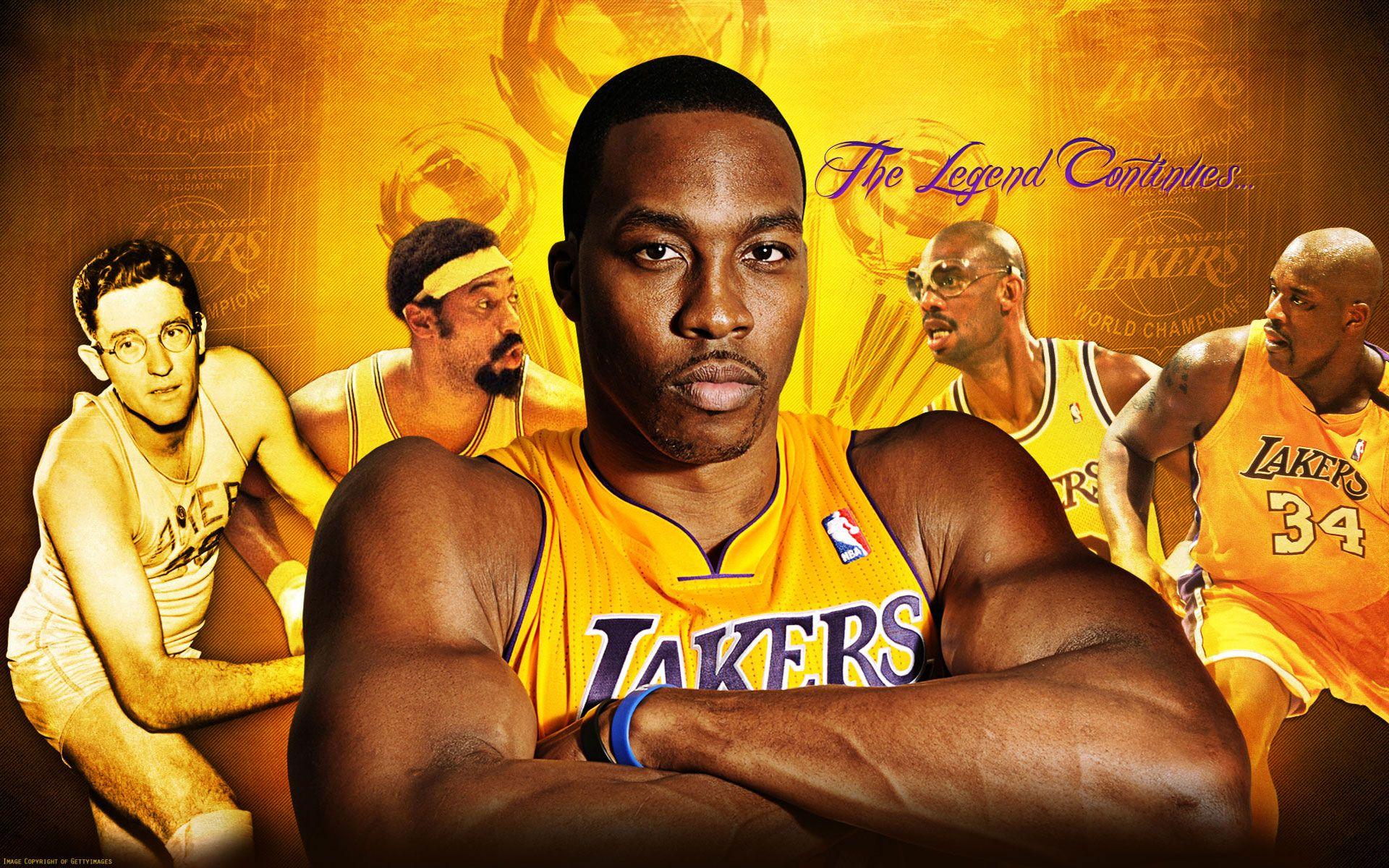 Dwight Howard and Legendary Lakers Centers 1920×1200