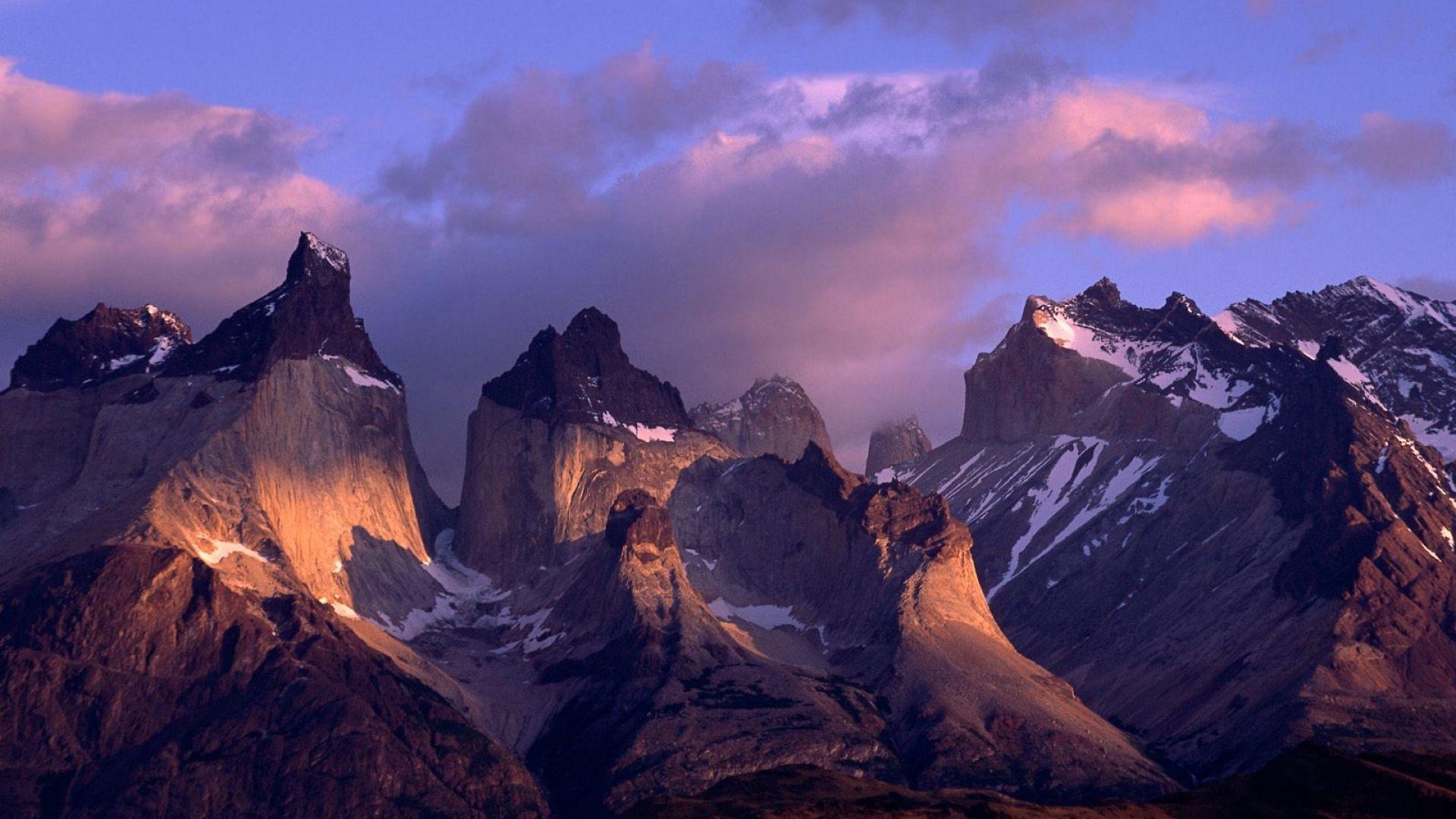 Download Wallpaper 1920x1080 cuernos del paine, andes, chile