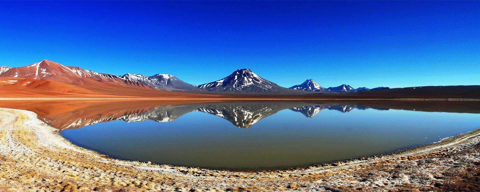 Lakes: Lejia Mountains Andes Desert Reflection Atacama Peaks Morning