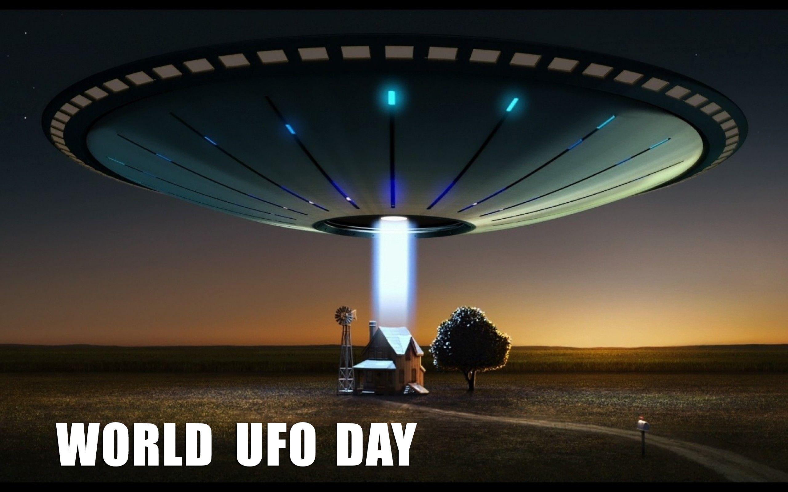 World Ufo Day Unidentified Flying Object Saucer Storm HD Wallpaper