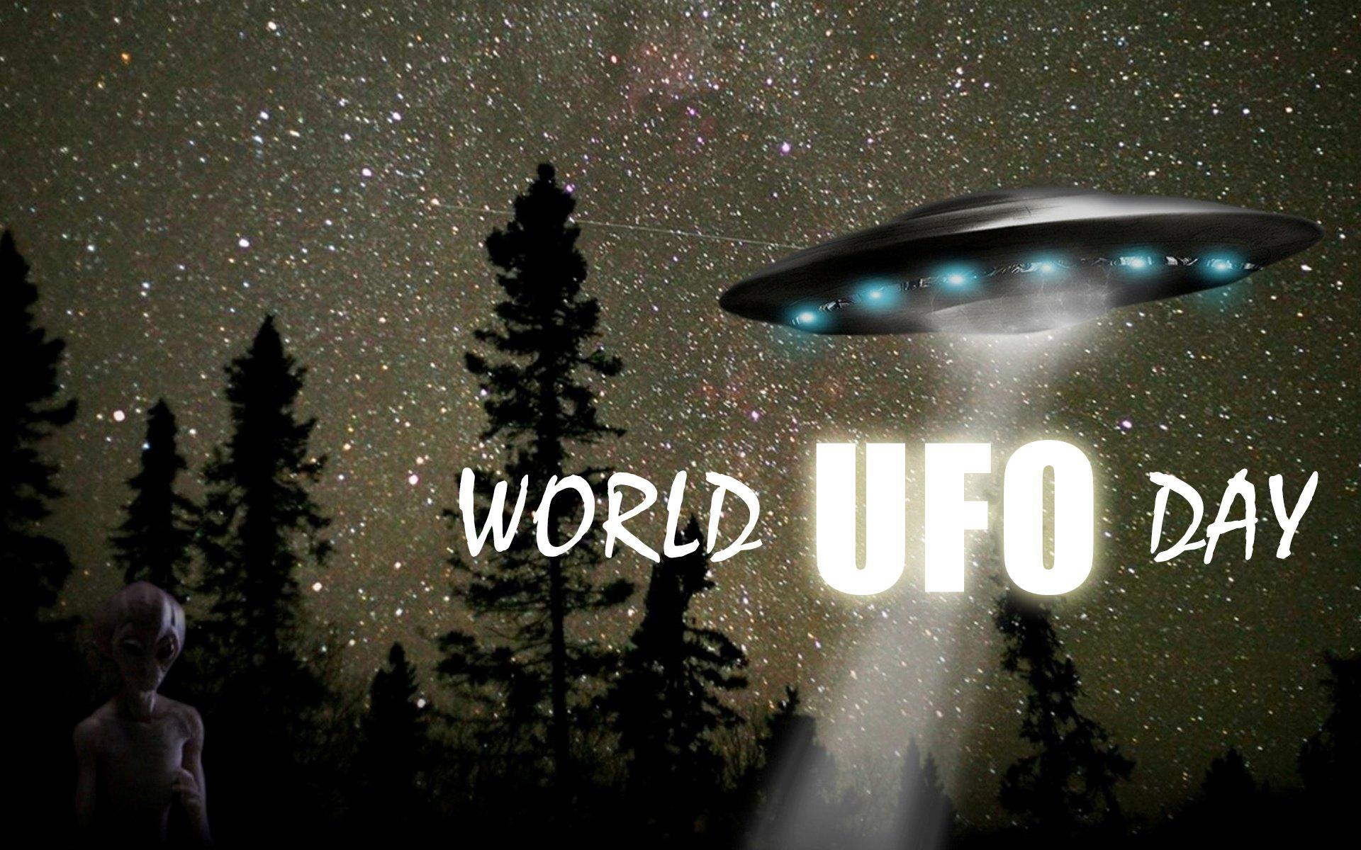 World Ufo Day Unidentified Flying Object Saucer Alien HD Wallpaper