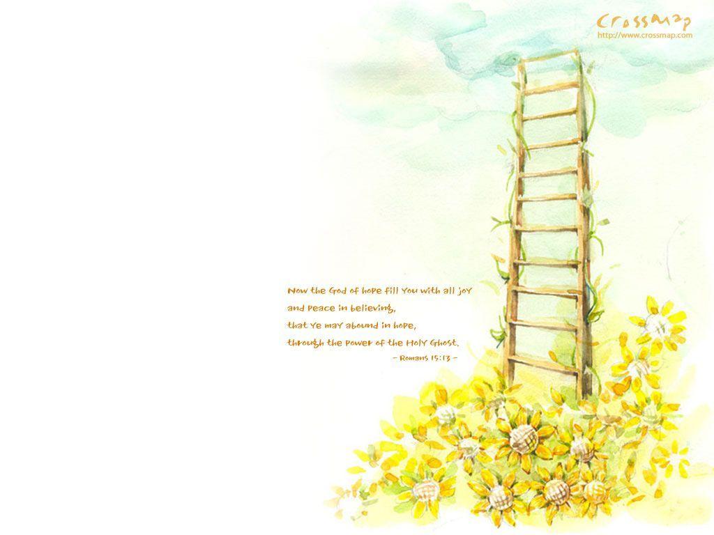 Heavenly Ladder. Christian Illustrations. Crossmap Christian