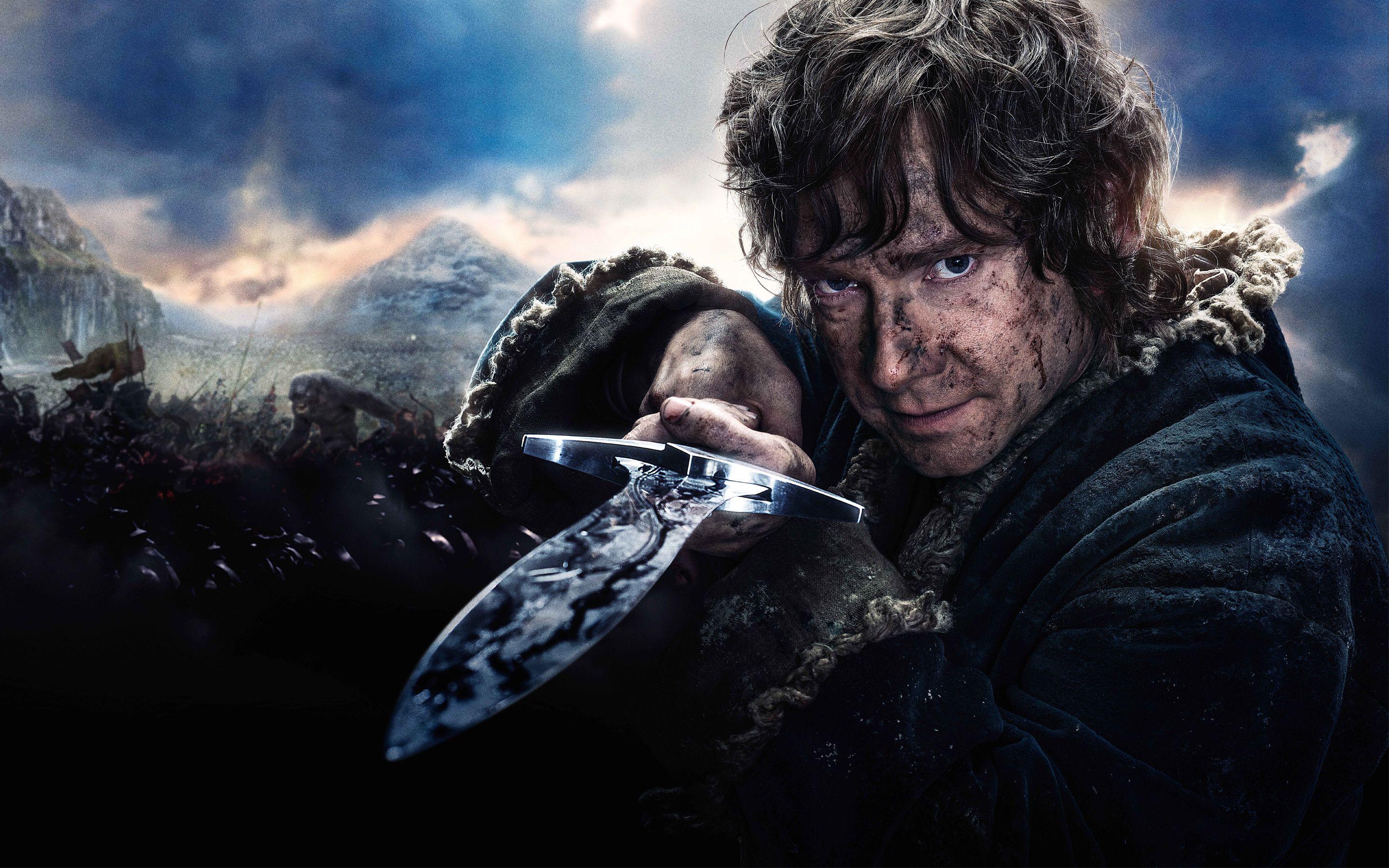 Bilbo Baggins in Hobbit 3 Wallpaper