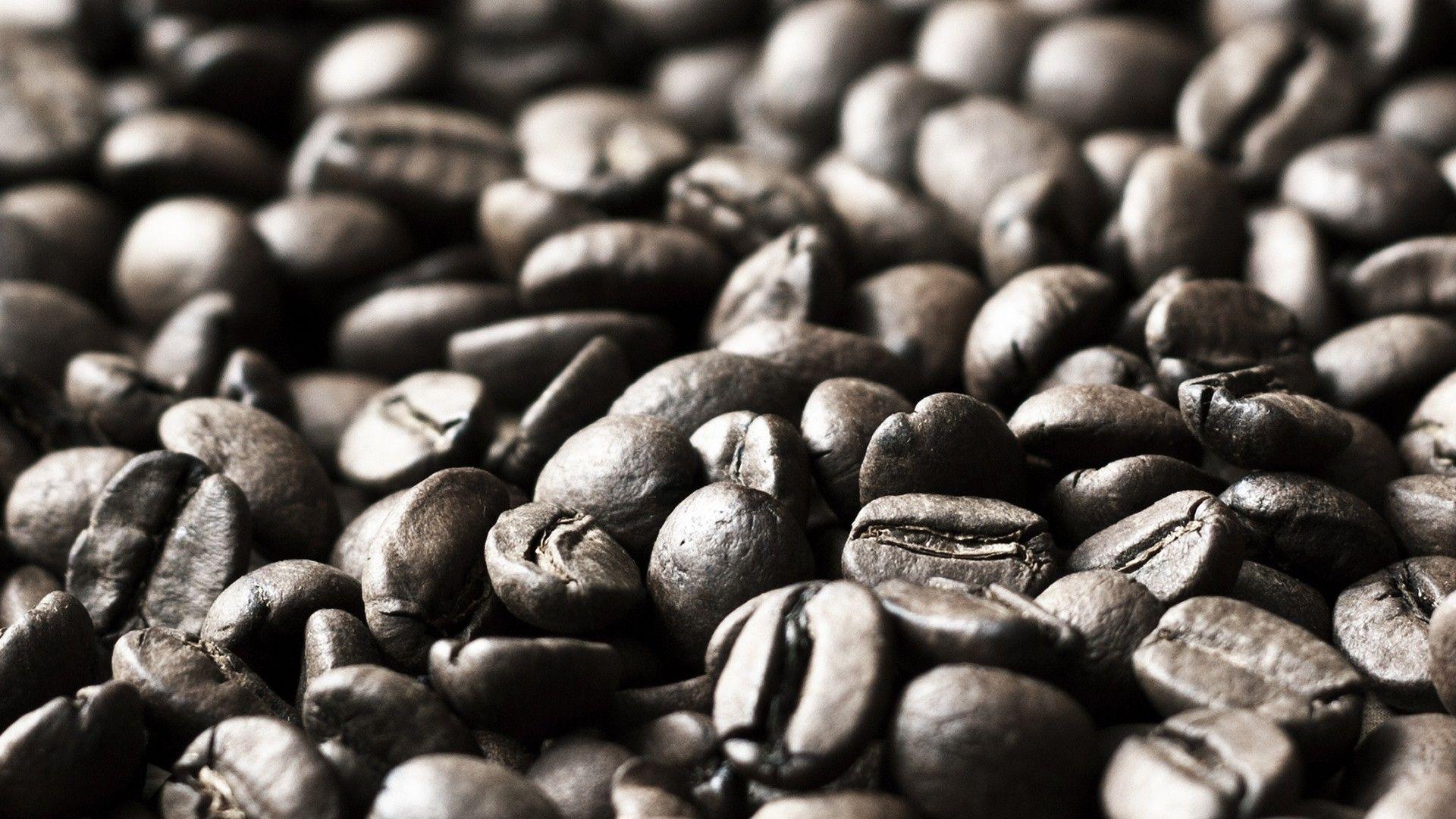 Download Wallpaper 1920x1080 coffee beans, coffee, brown, dark Full
