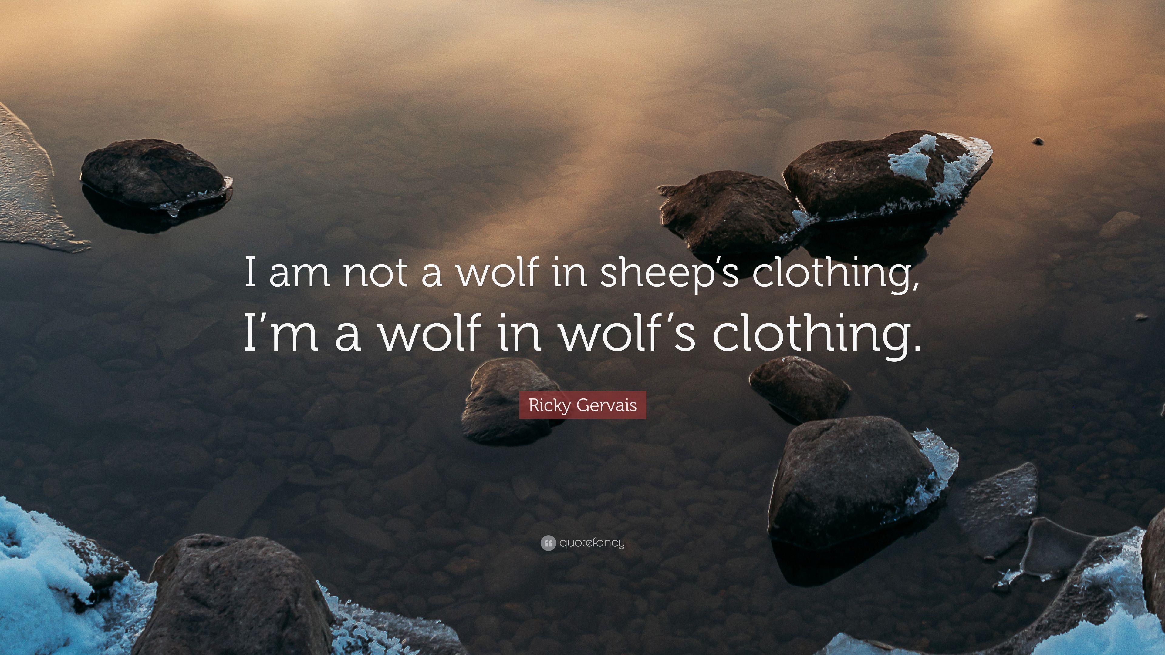 Ricky Gervais Quote: “I am not a wolf in sheep's clothing, I'm a