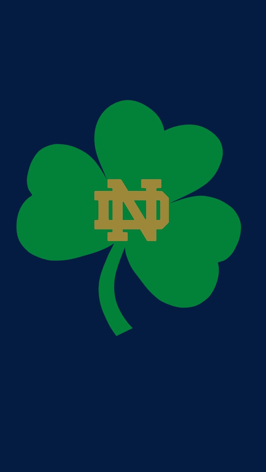 Notre Dame Fighting Irish Wallpaper with Shamrock Logo. HD