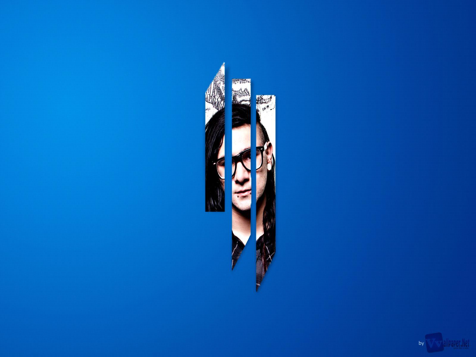 DJ Skrillex Photo Gallery 3D Blue Background HD Music Is A Awesome