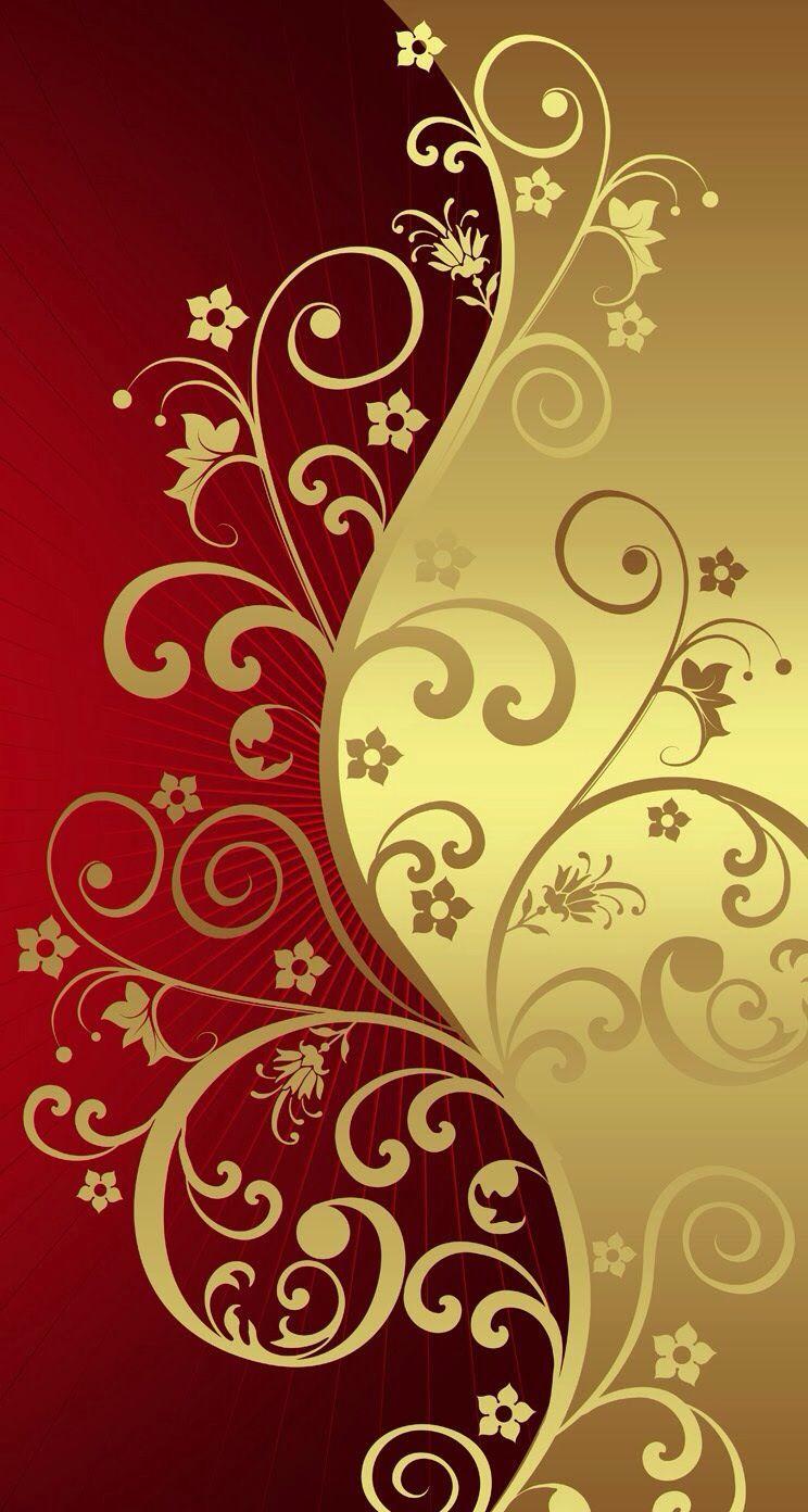red and gold background wallpaper design