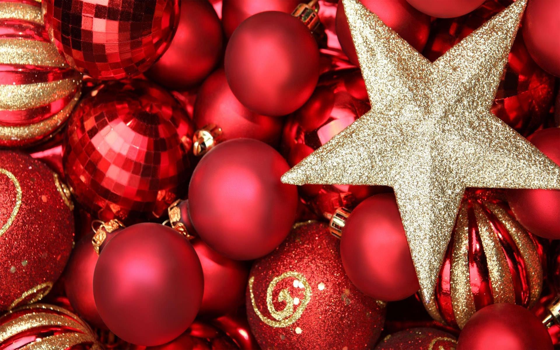 Red & gold Christmas ornaments HD wallpaper. HD Latest Wallpaper