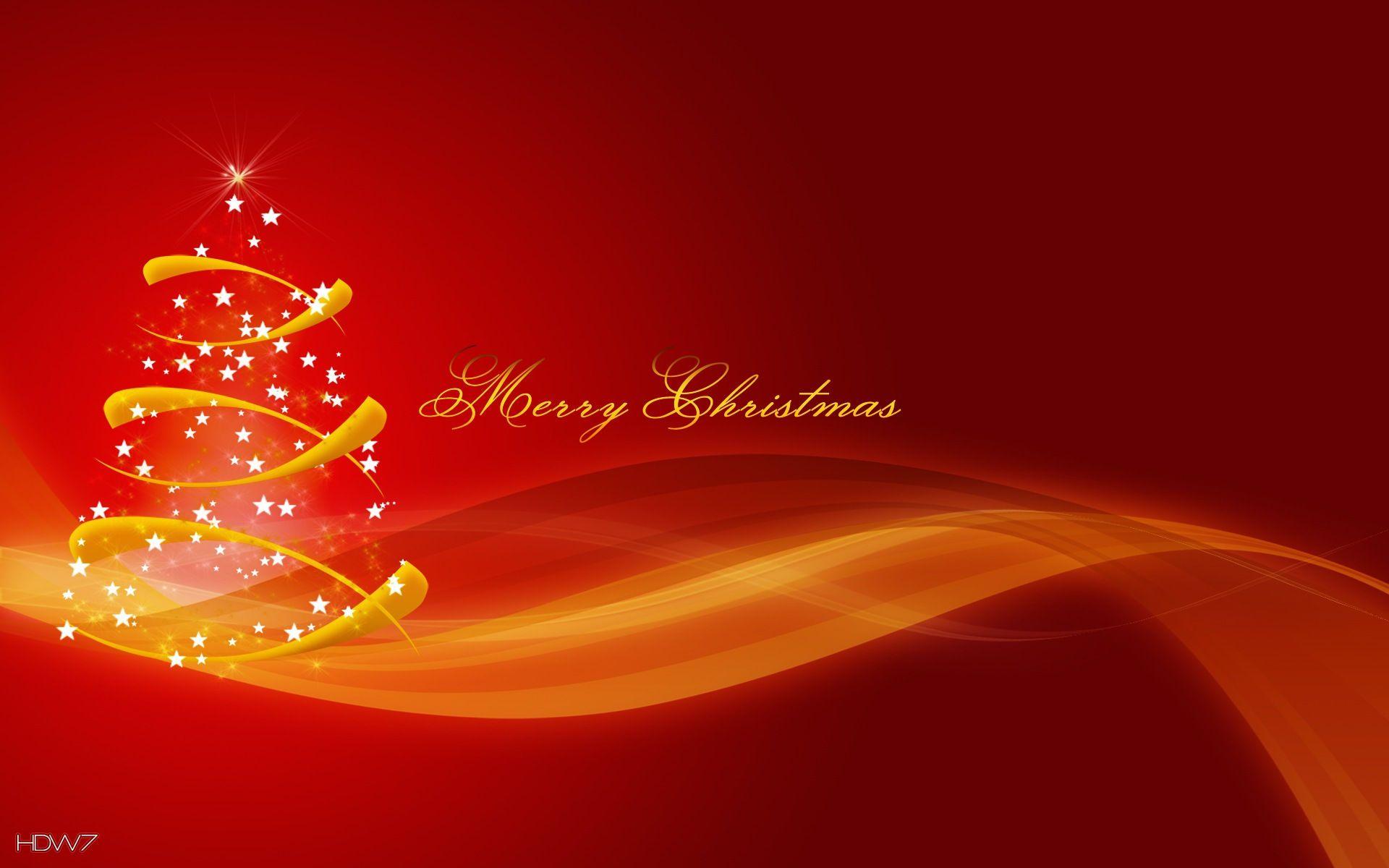 merry christmas gold vector tree red abstract holiday. HD wallpaper