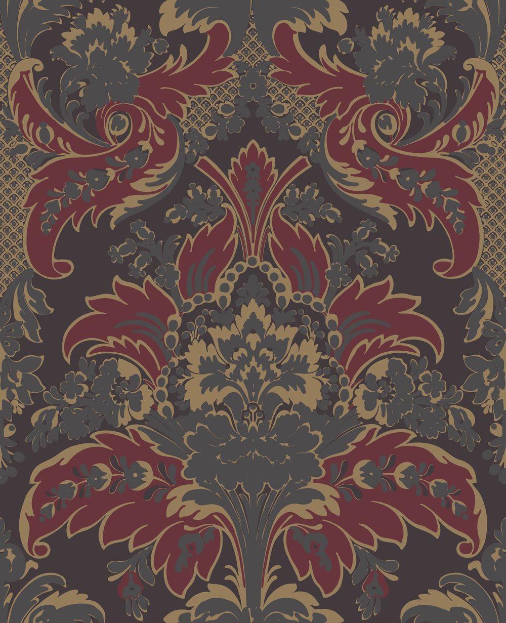 Aldwych Red / Gold wallpaper by Cole & Son. Decor: My New House