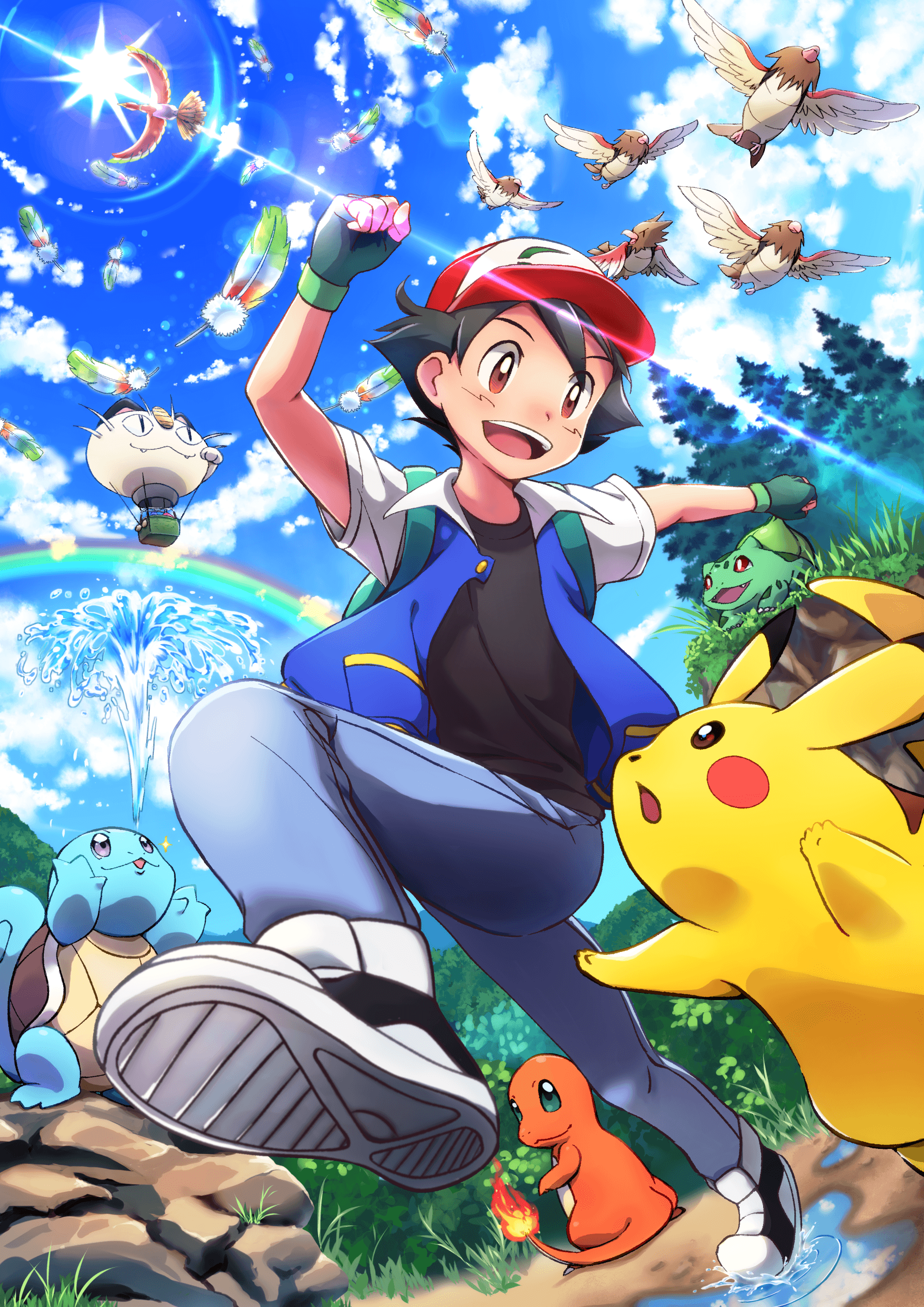 Download Fearless Friends - Ash And Pikachu Wallpaper | Wallpapers.com