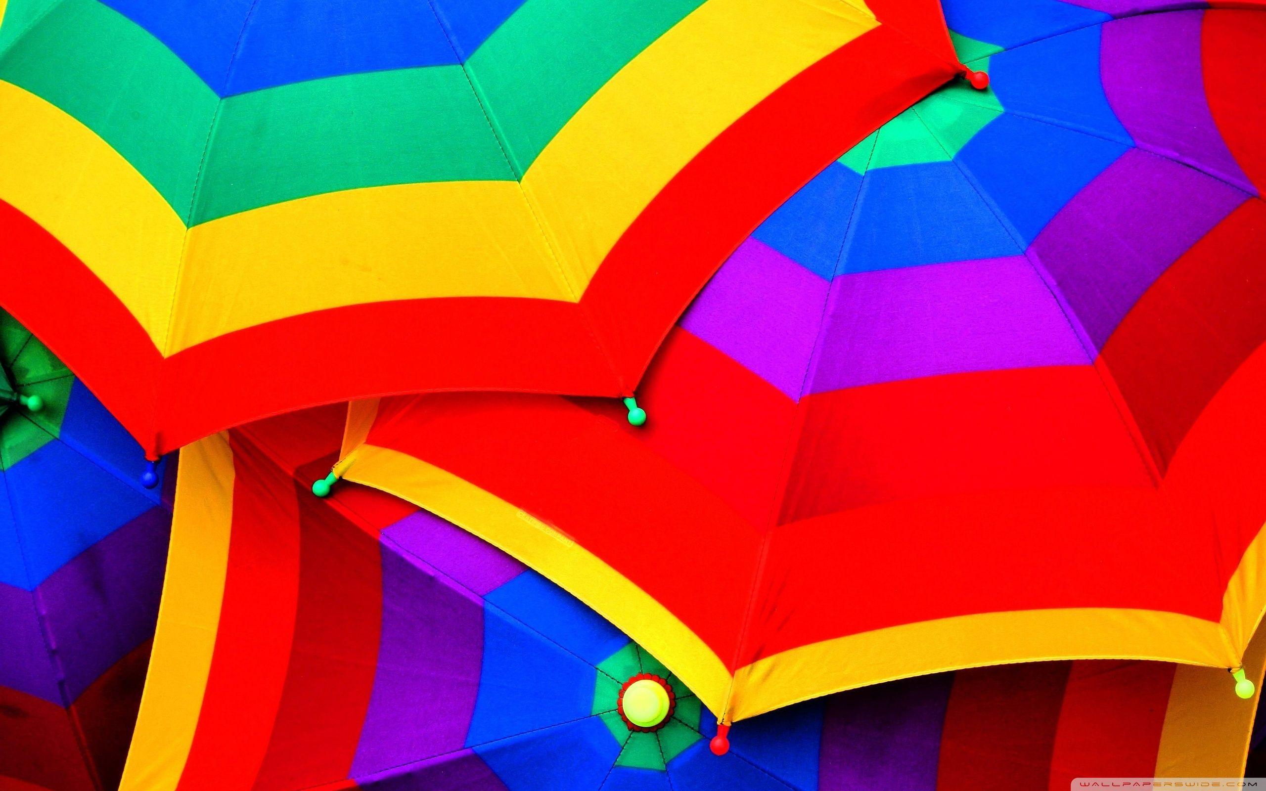 Colourful Umbrella Ultra HD Desktop Background Wallpaper