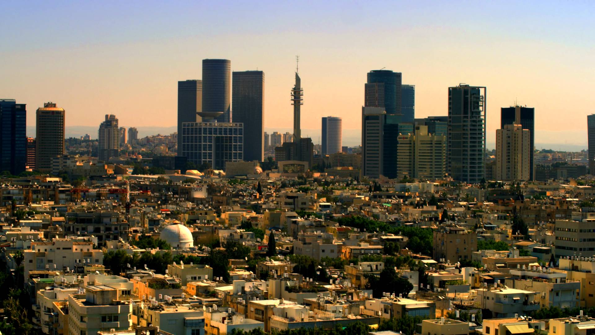 Royalty Free Stock Video Footage of a Tel Aviv cityscape shot