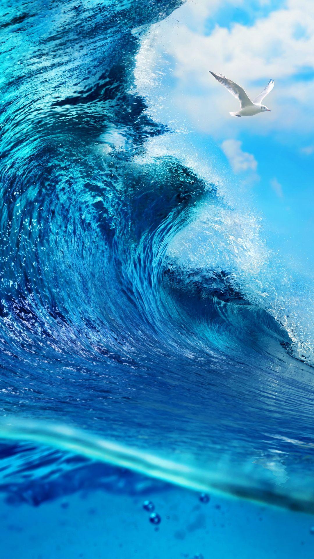 sea waves iPhone 6 Plus Wallpaper (1080x1920)