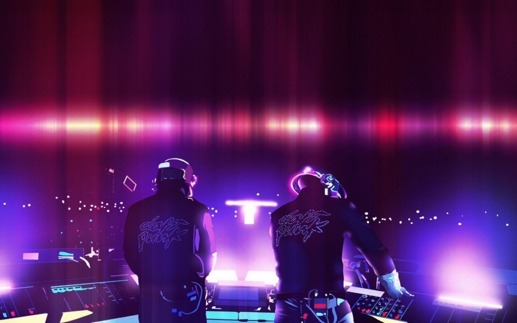 Wallpaper Daft Punk Duo Daft, Nights, Punk