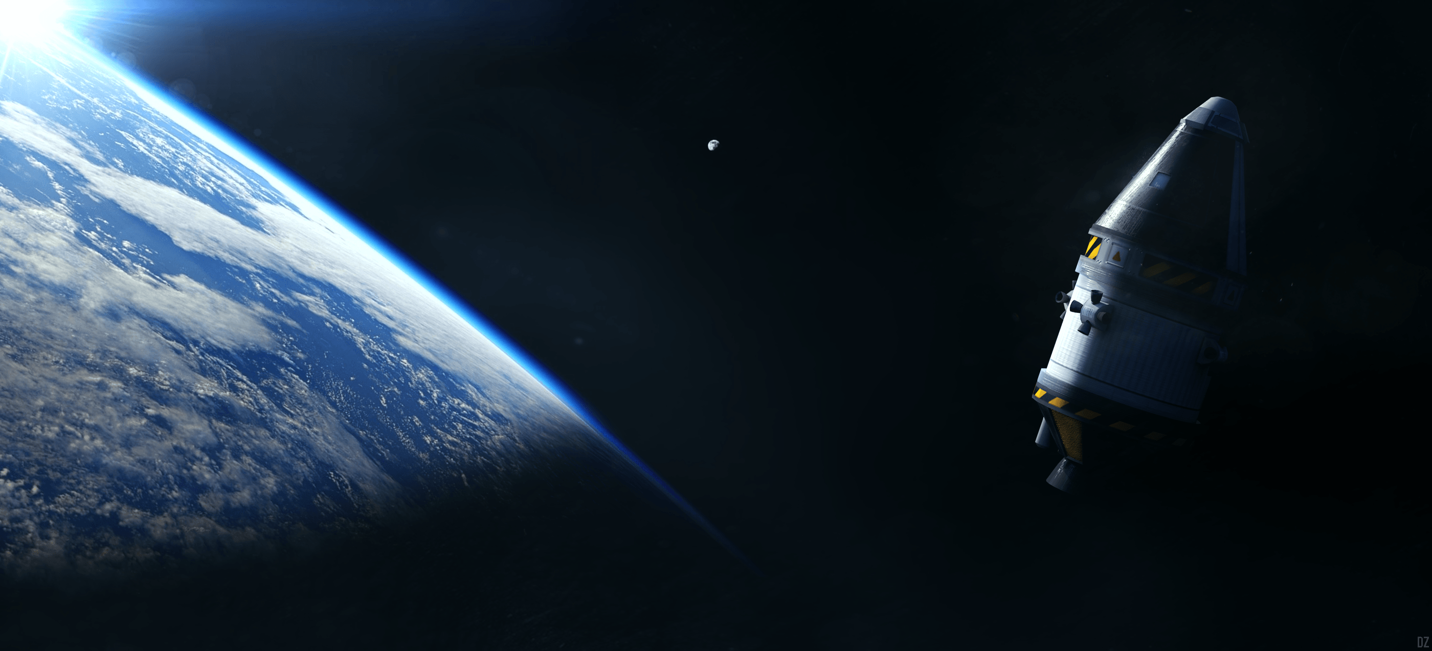 My attempt on a realistic KSP wallpaper