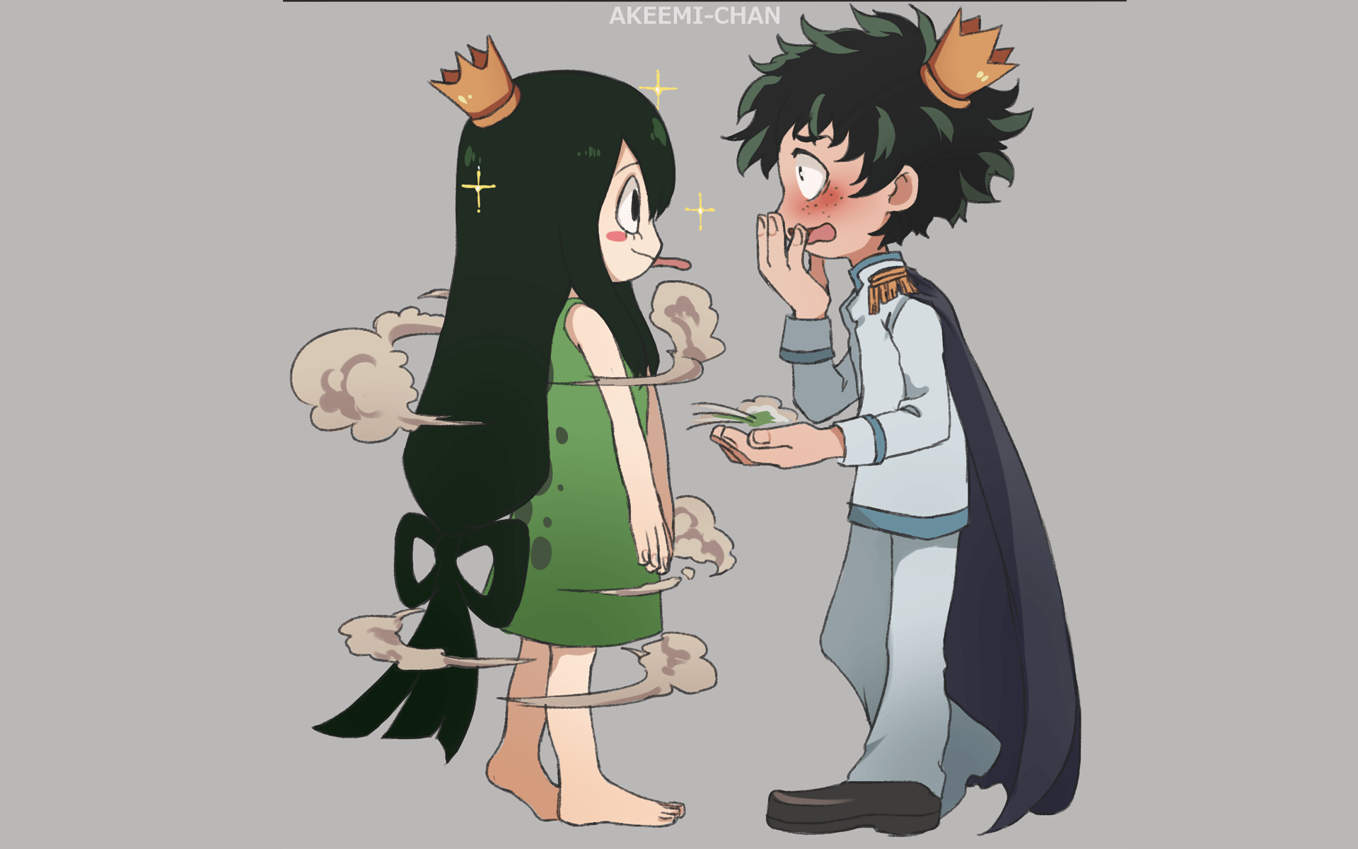 Boku no Hero Academia, #Midoriya Izuku, #Tsuyu Asui. Wallpaper No