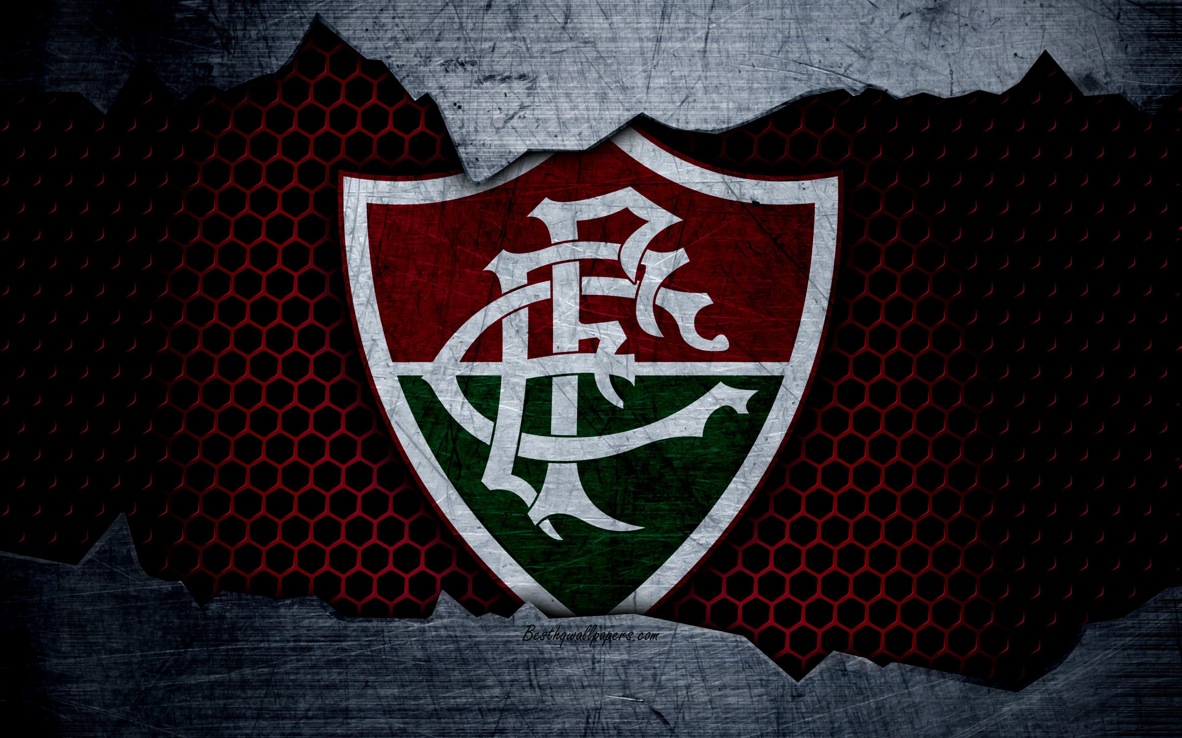 Download wallpaper Fluminense, 4k, Serie A, logo, grunge, Brazil