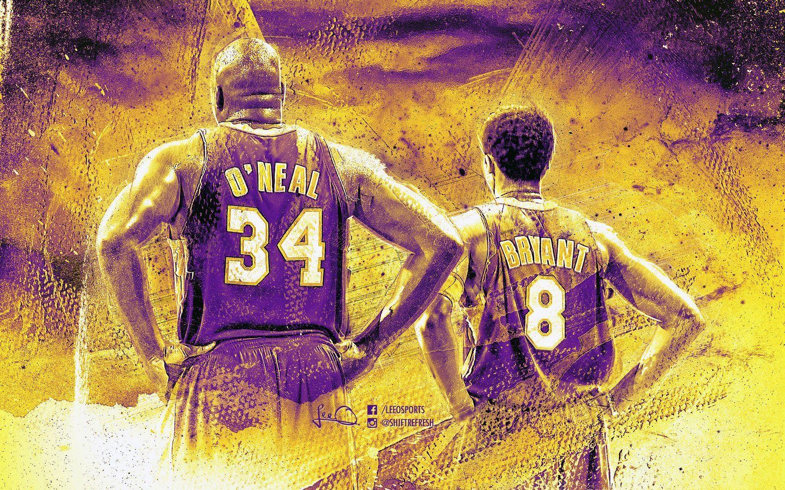 Shaq and Kobe Lakers Wallpaper. Lakers wallpaper, Shaq and kobe, Lakers