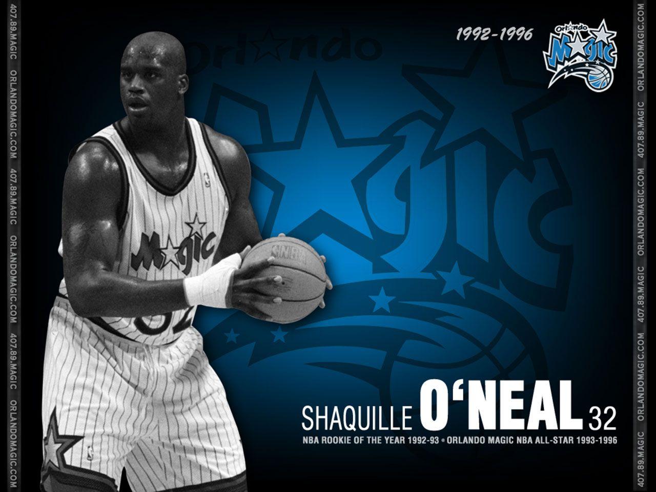 Shaquille O'Neal Orlando Magic Wallpaper. Basketball Wallpaper at
