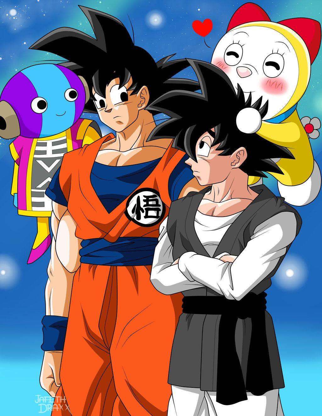 Goku And Zeno Sama And Dorami