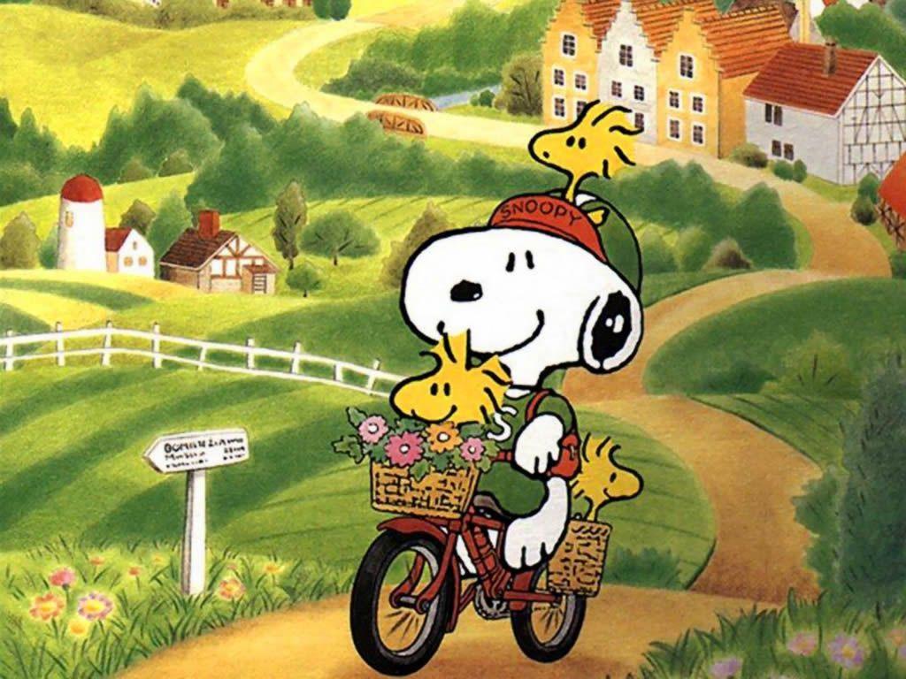After this introduction, the unnamed Woodstock is seen with Snoopy