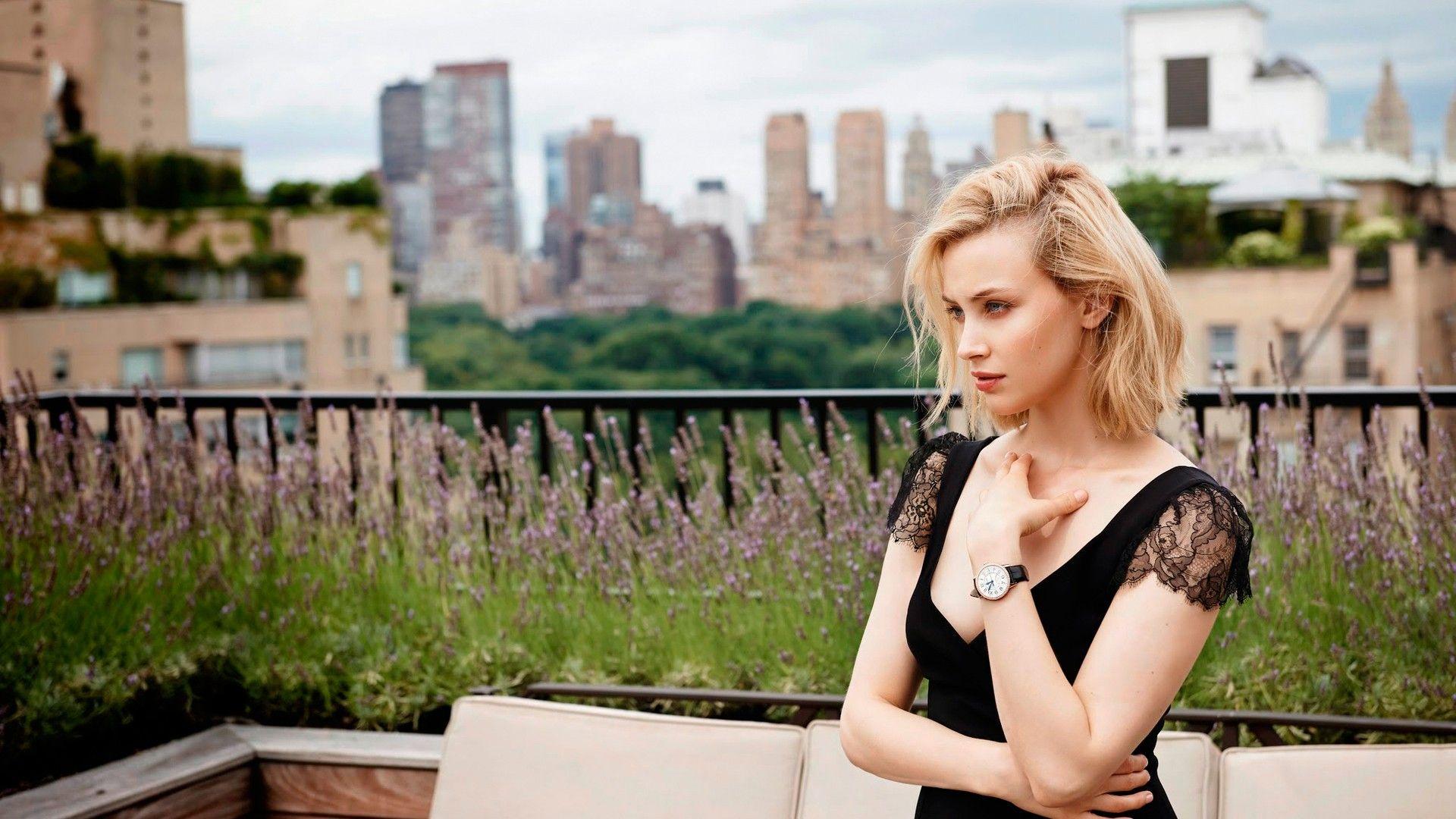 Download 1920x1080 sarah gadon, actress, dress, women, highline park