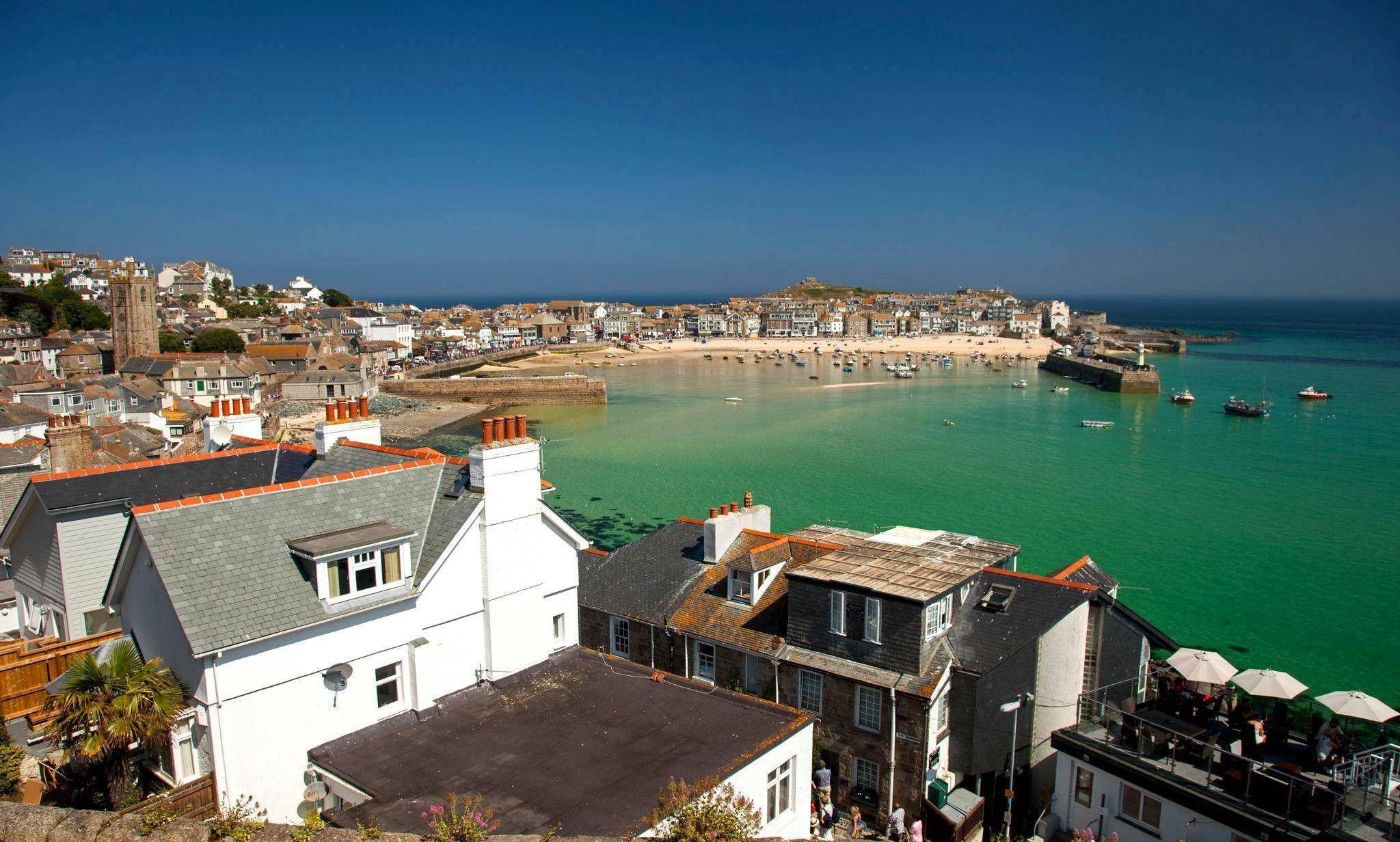 Beach: Beautiful St Ives Cornwall England UK United Kingdom Bay