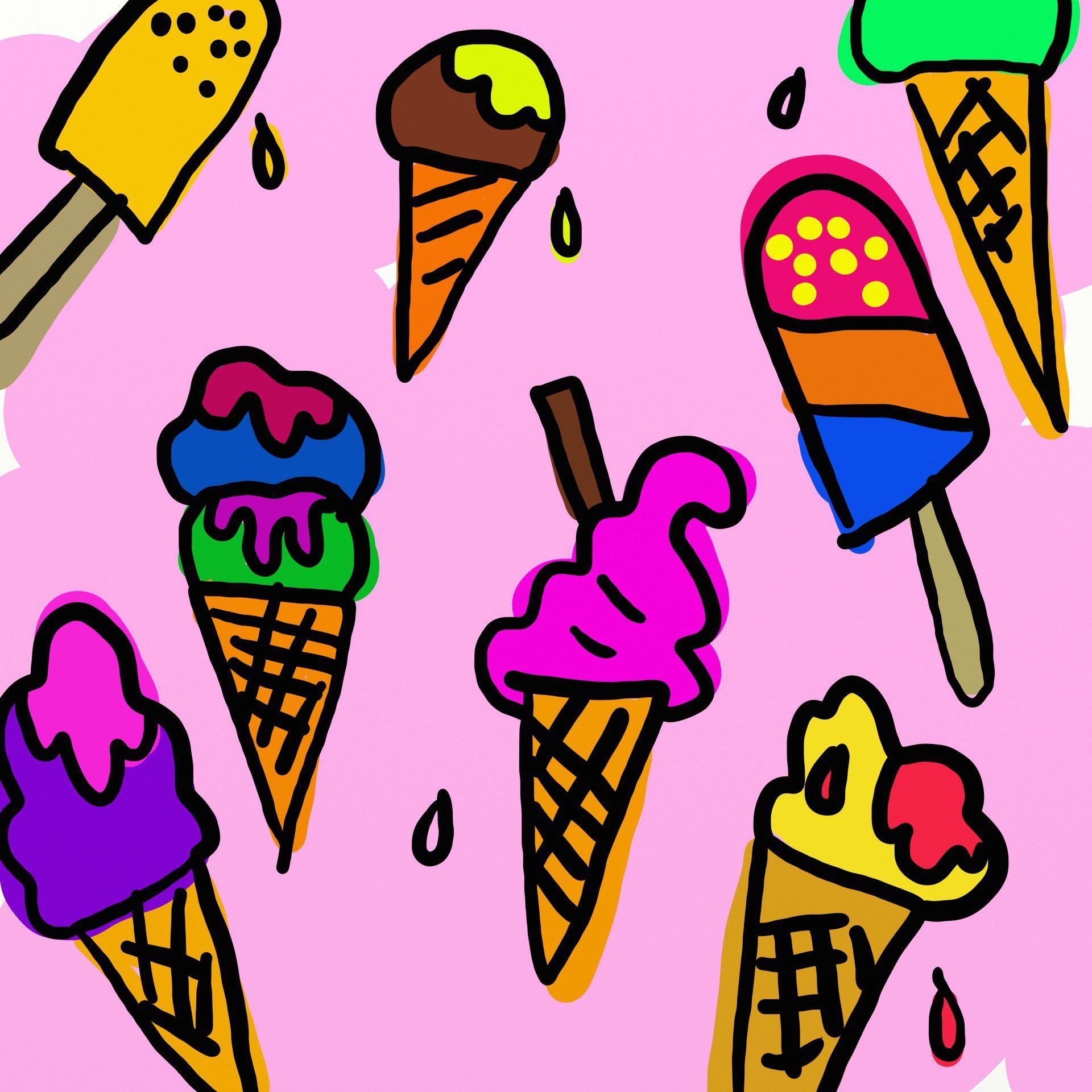 Graphic Wallpaper Ice Cream