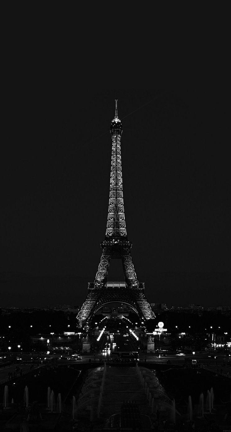 Paris Night France City Dark Eiffel Tower Iphone 5s Parallax