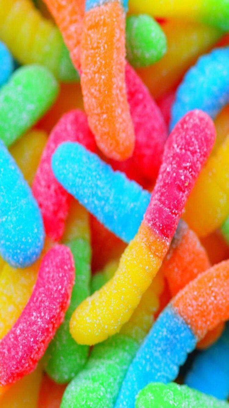 Gummy worm background