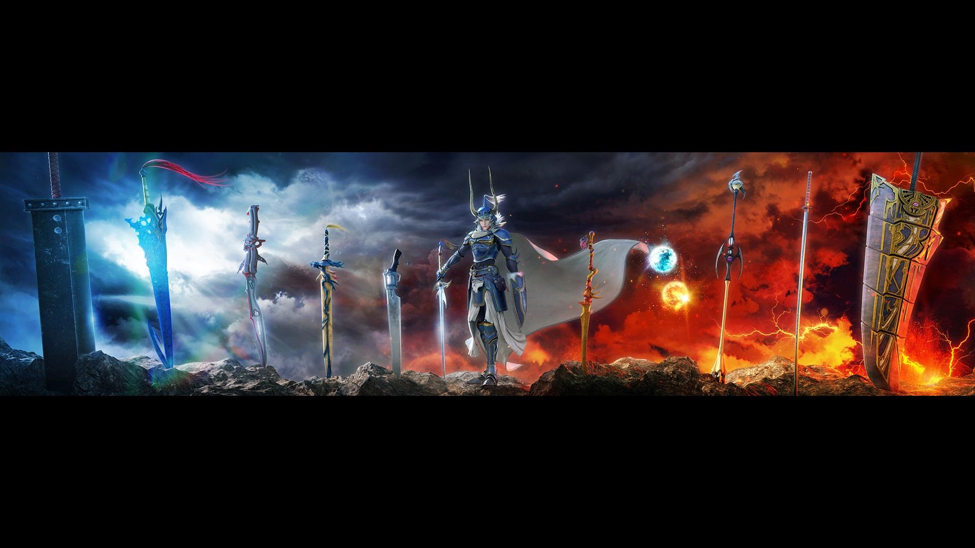 Dissidia FF NT Swords Warrior of Light HD Wallpaper