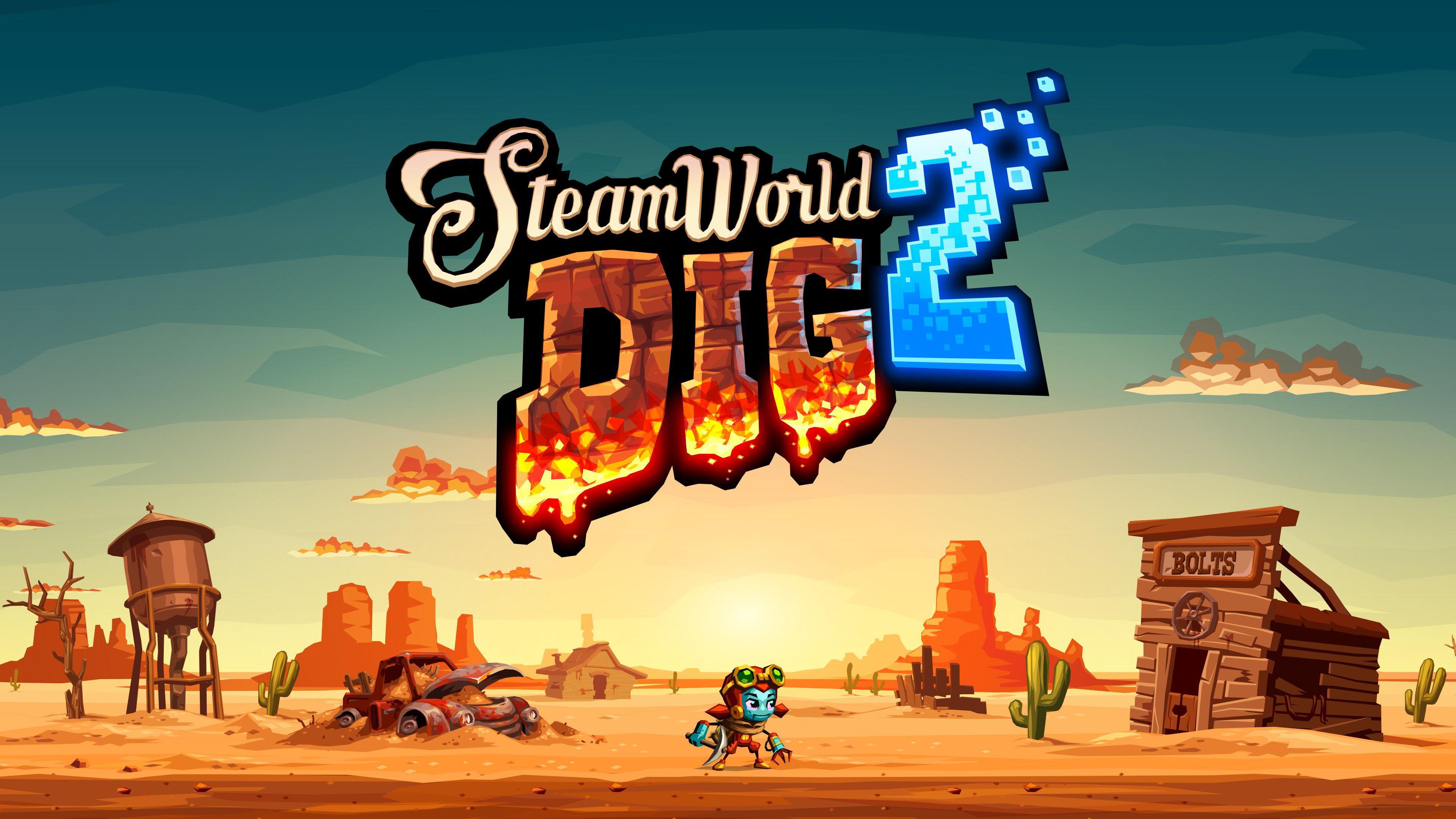 Wallpaper SteamWorld Dig 2, Nintendo Switch, PlayStation 4, PC