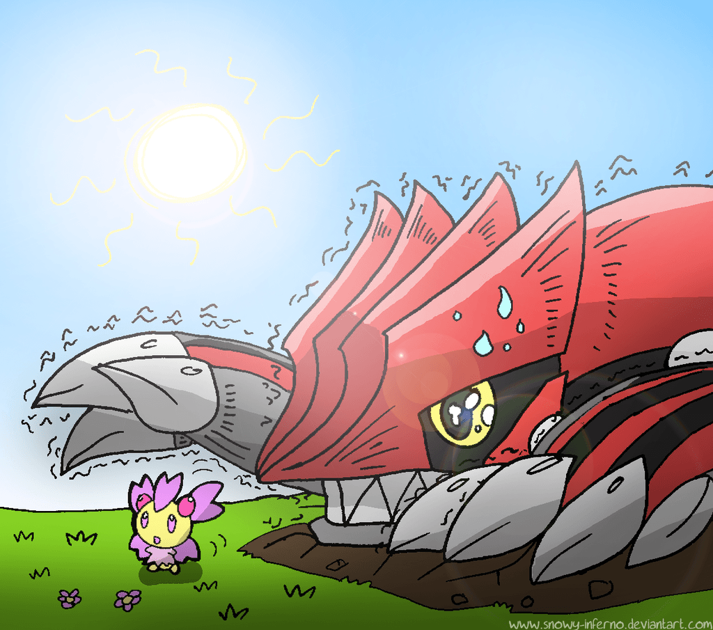 Groudon And Cherrim By Snowy Inferno