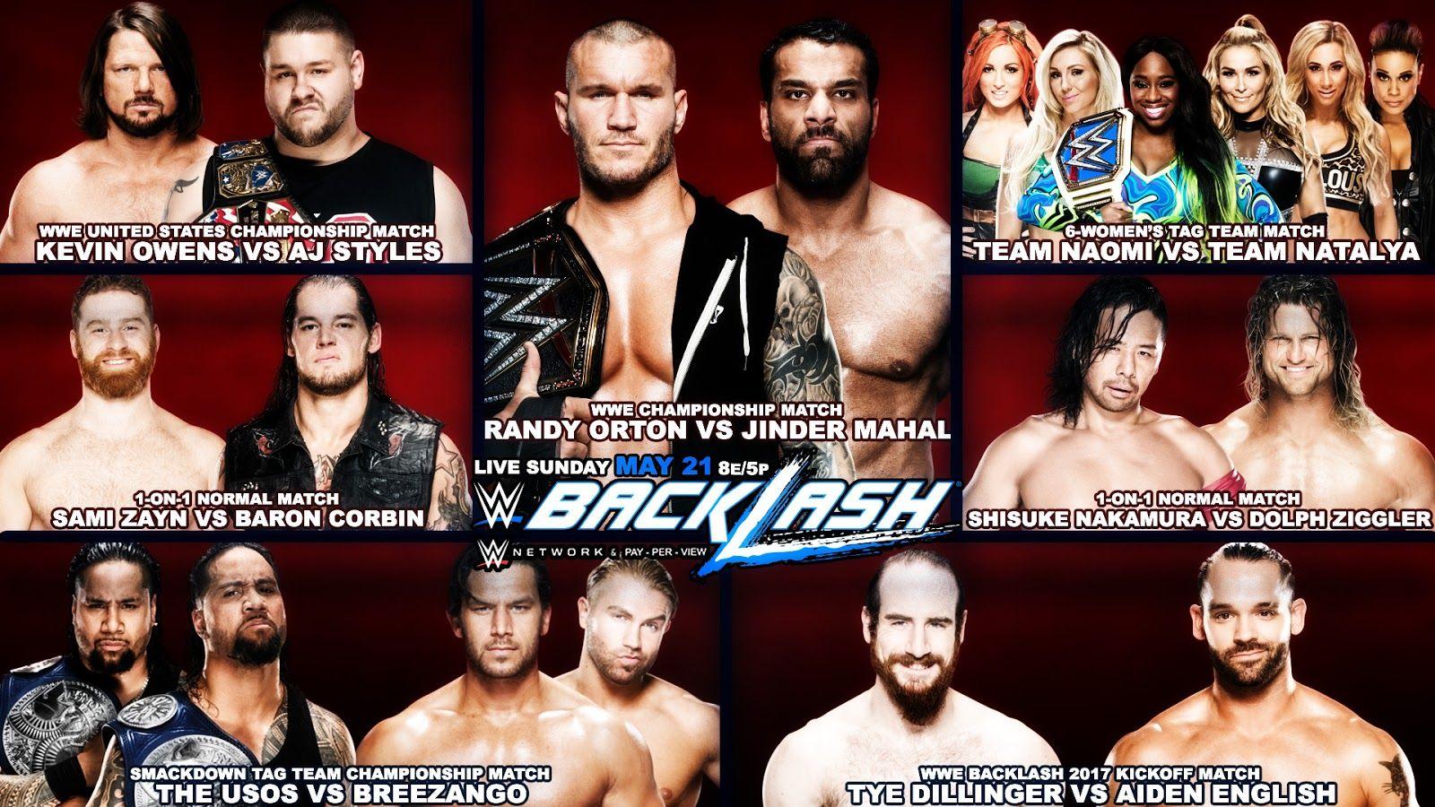 WWE Match Cards Wallpaper: 2017