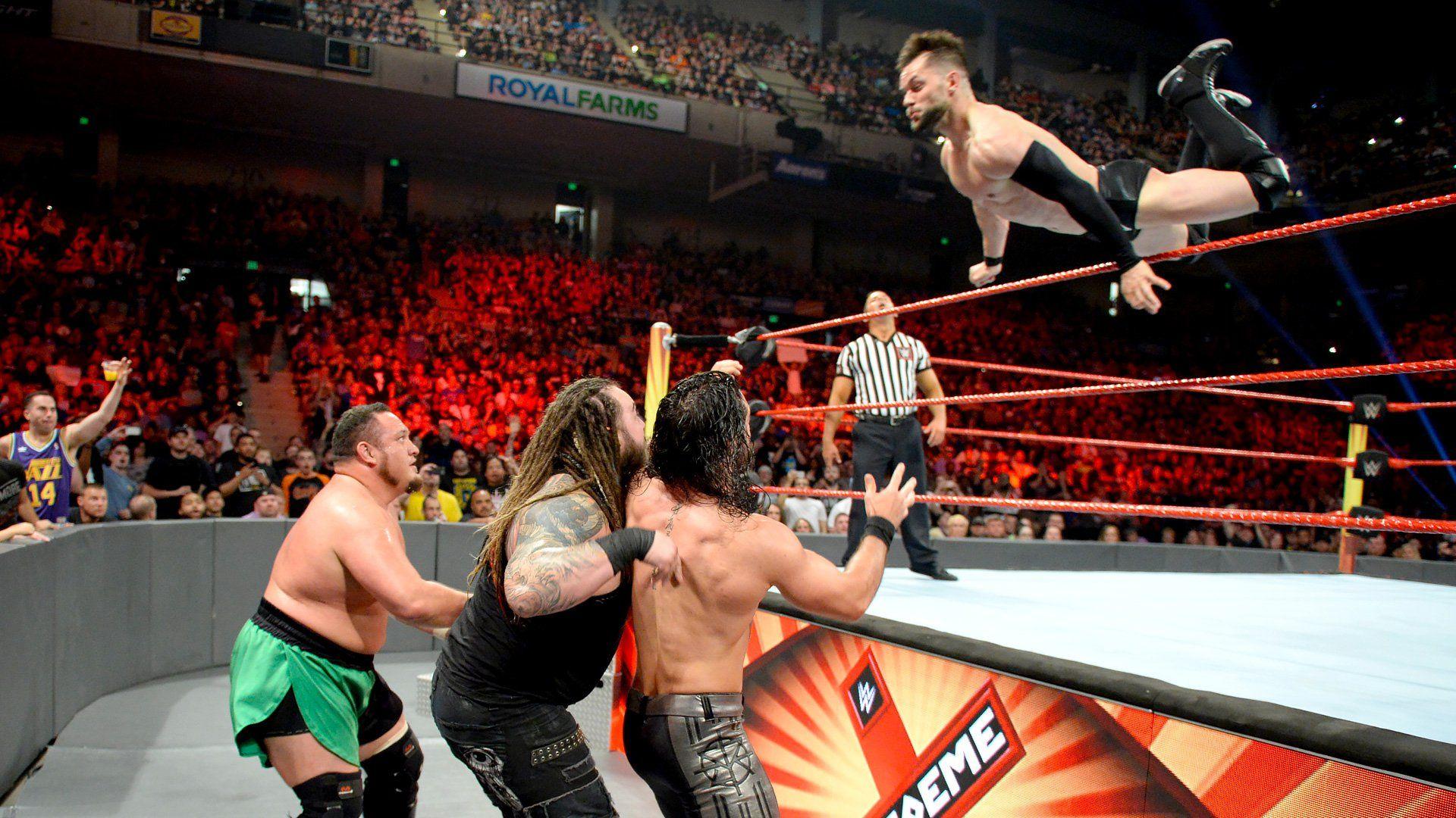 Streaming match. Finn Balor Seth Rollins. WWE extreme Rules. WWE Full Match. WWE AJ Styles vs Seth Rollins.