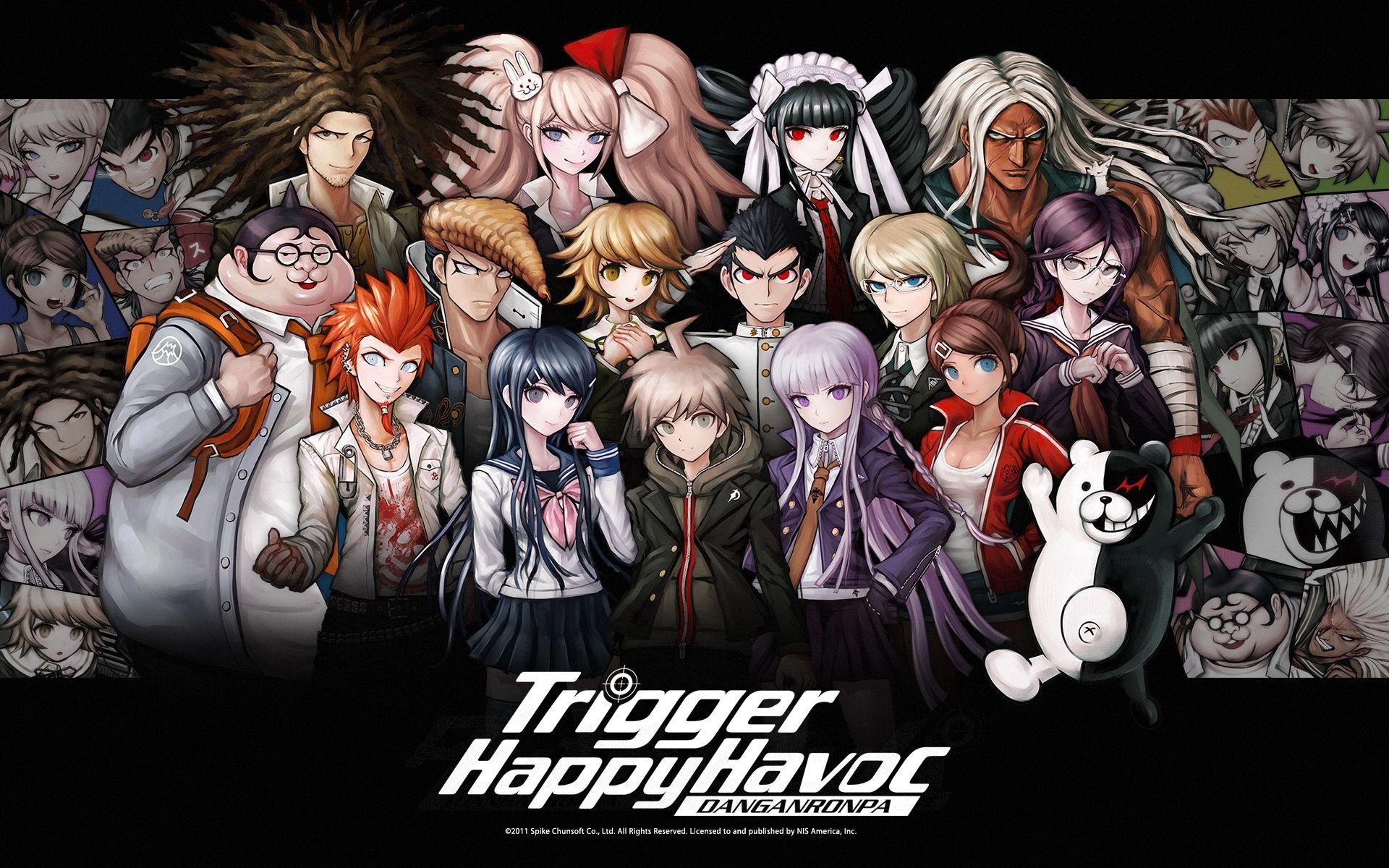 Danganronpa Trigger Happy Havoc Group Wallpaper (Eng)