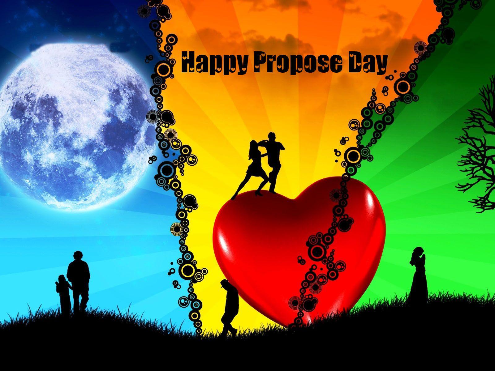 Happy Propose Day Couples February 8th Desktop Background HD Wallpaper