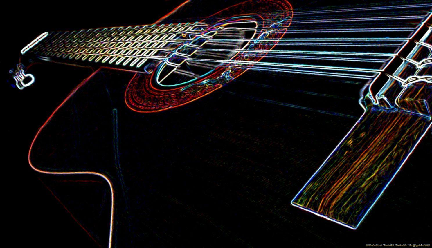 Landola C 55 Classical Guitar Glowing Music HD Wallpaper. Wallpaper