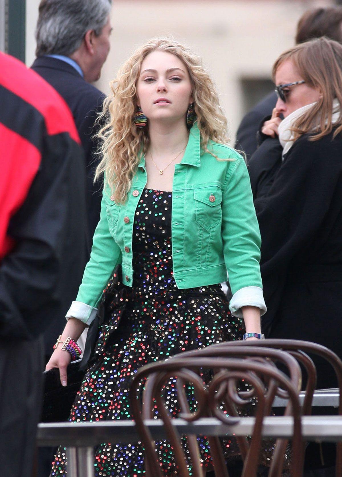 ANNASOPHIA ROBB on the Set of The Carrie Diaries in New York