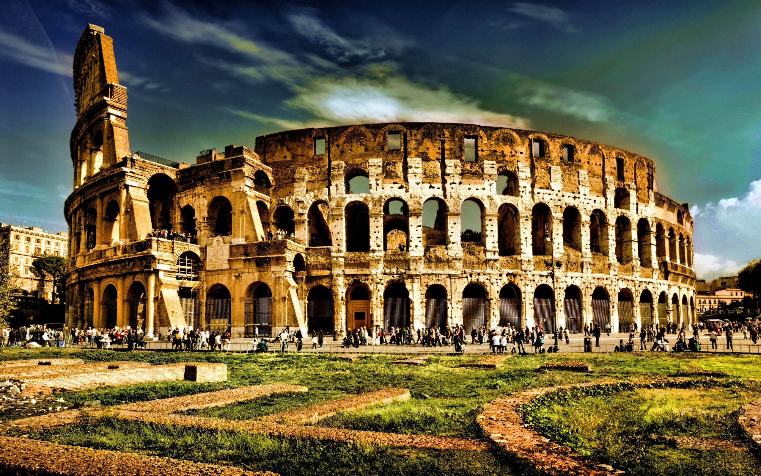 Wonder Colosseum Amphitheatre in Rome Italy