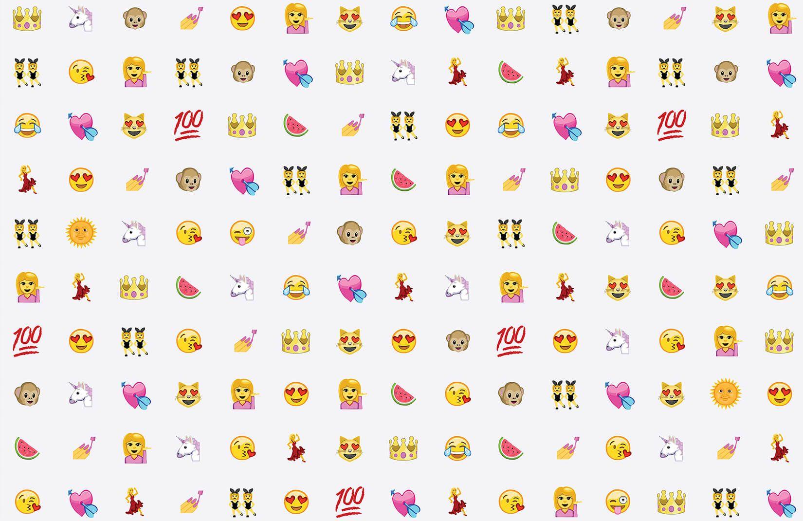 Girls Emoji Wall Mural