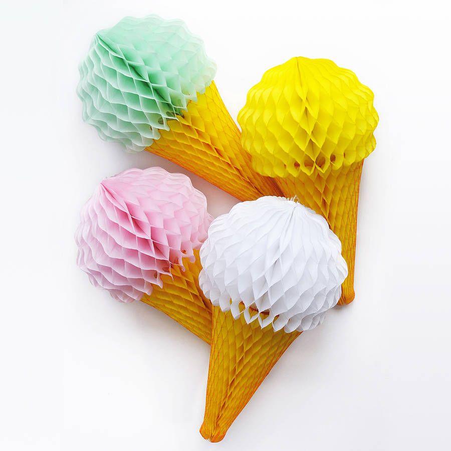 ice cream cone tissue paper decoration