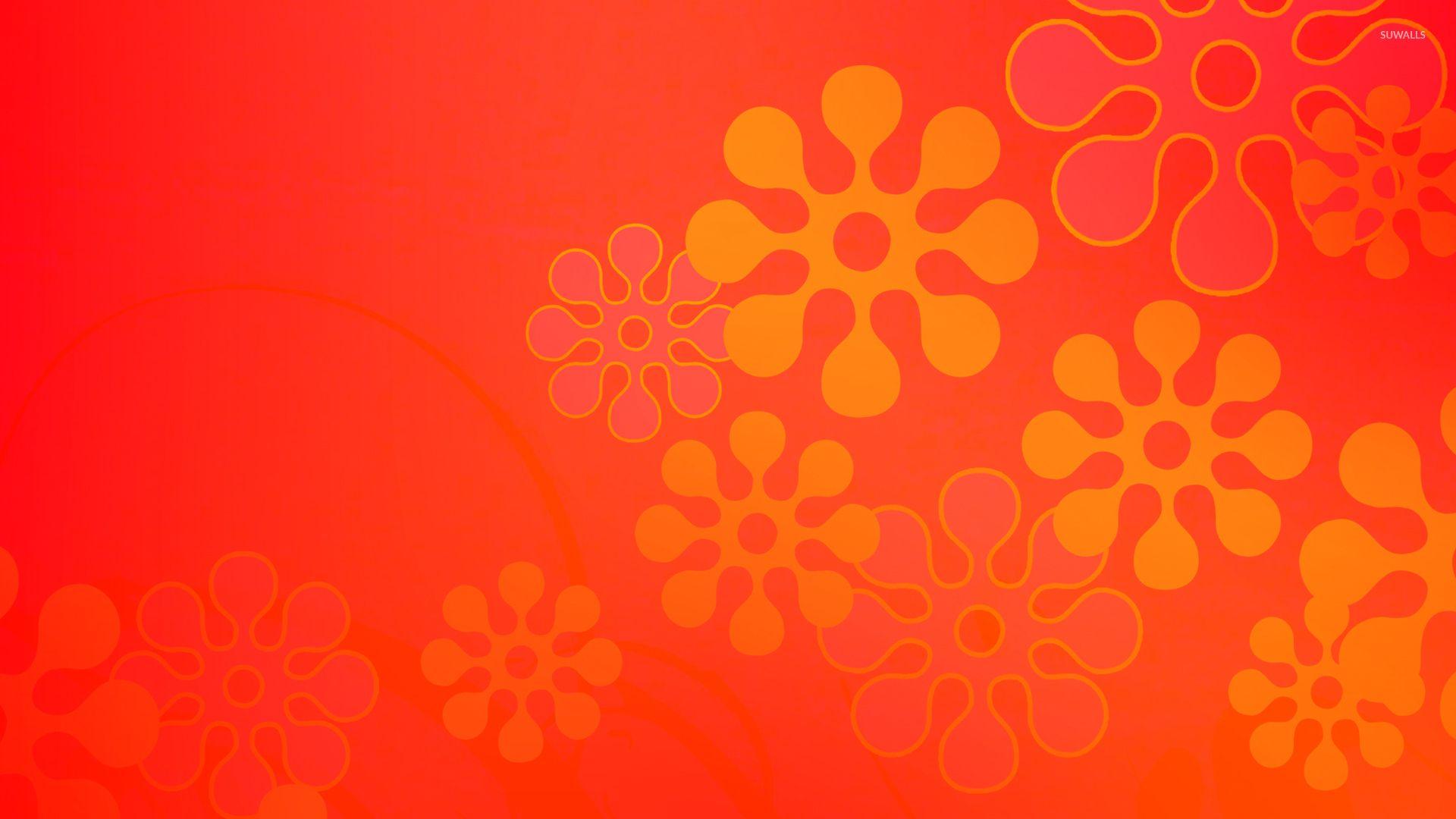 Orange flowers wallpaper wallpaper