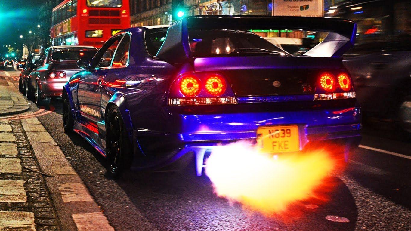 Nissan Skyline GTR r34 ночью